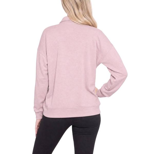 Womens NY Collection Long Sleeve Quarter Zip Solid Sweatshirt alternate view