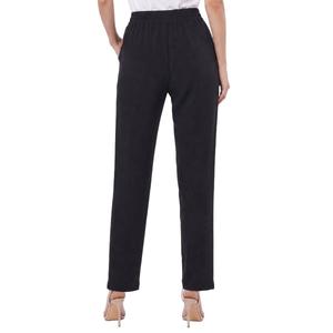 Womens NY Collection Pull On Solid Straight Leg Pants alternate view
