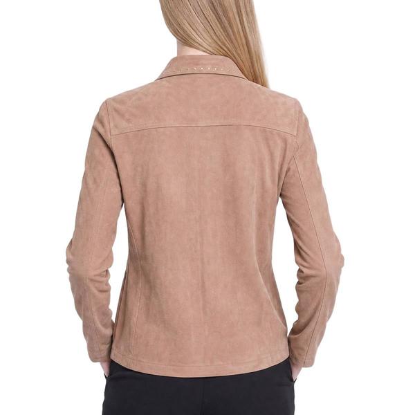 Womens NY Collection Stud Embellished Suede Jacket alternate view