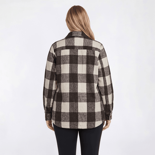 Plus Size Mountain Ridge Plaid Twill Shacket - Grisaille alternate view