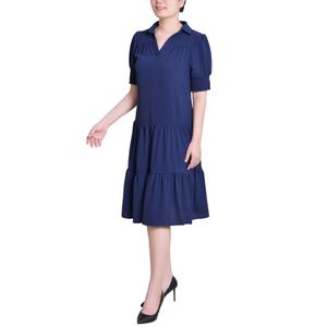 Petite NY Collection Short Sleeve Airflow A-Line Dress