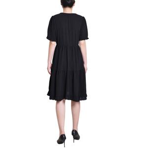 Petite NY Collection Short Sleeve Ruffle Trim A-Line Dress alternate view