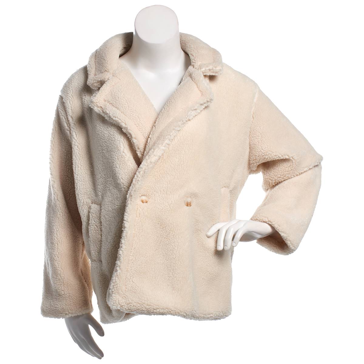 Plus Size NY Collection Long Sleeve Sherpa Button Down Jacket