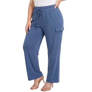 Plus Size NY Collection Pull On Fleece Cargo Pants