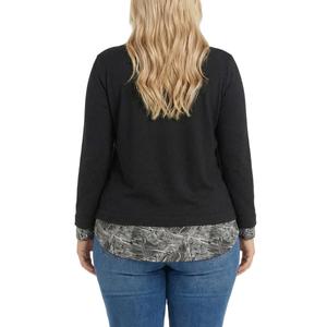 Plus Size NY Collection Long Sleeve Two In One Sweater alternate view