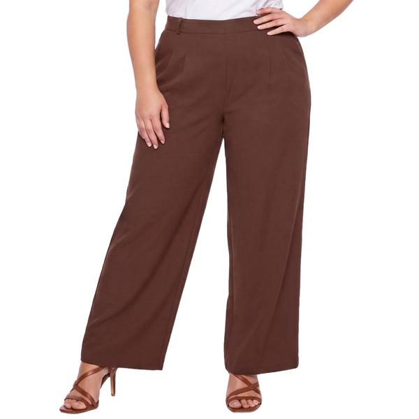Plus Size NY Collection Pull On Solid Brushed Hacci Pants alternate view