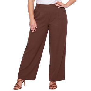 Plus Size NY Collection Pull On Solid Brushed Hacci Pants alternate view