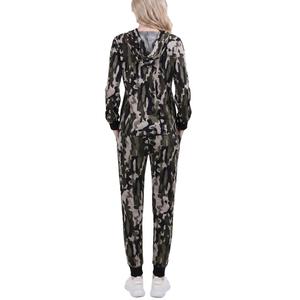 Petite NY Collection Long Sleeve Hooded Camo Jogger Set alternate view