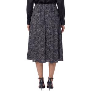 Petite NY Collection Pull On Leopard Hacci Midi Skirt alternate view