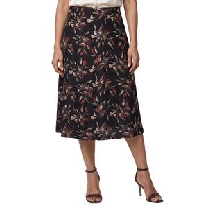 Petite NY Collection Pull On Floral Hacci Midi Skirt