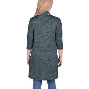Petite NY Collection 3/4 Sleeve Cardigan with Grommets alternate view