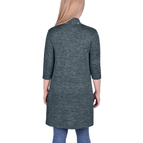 Petite NY Collection 3/4 Sleeve Cardigan with Grommets alternate view