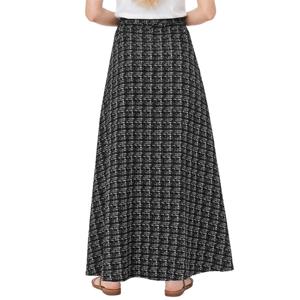 Petite NY Collection Tie Waist Weave Plaid Maxi Skirt alternate view