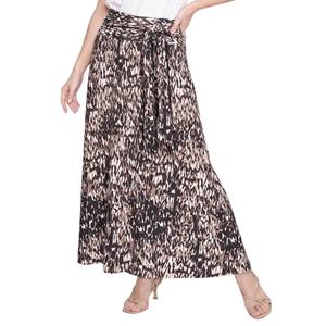 Petite NY Collection Tie Waist Brown Pelage Maxi Skirt