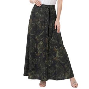 Petite NY Collection Tie Waist Faded Paisley Maxi Skirt