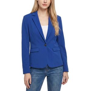Petite NY Collection Long Sleeve Solid Crepe Blazer