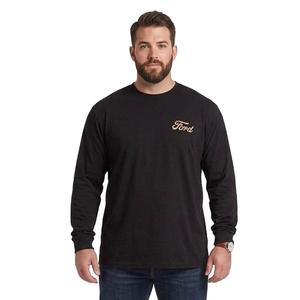 Mens Big & Tall Buckhorn River Ford Long Sleeve Tee - Black