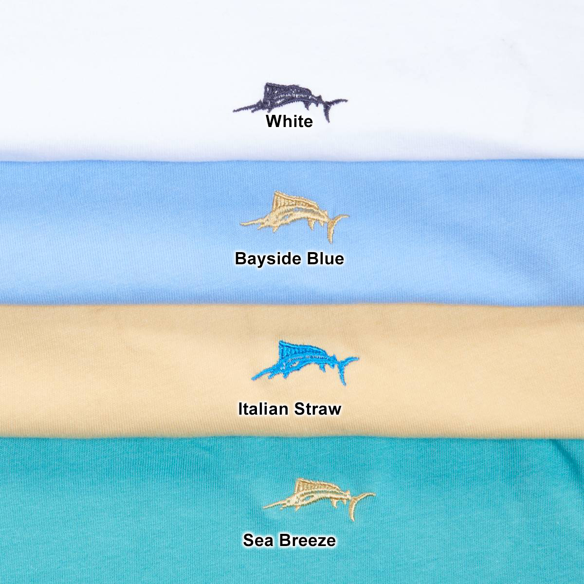 Mens Joe Marlin Solid Fish Logo Tee