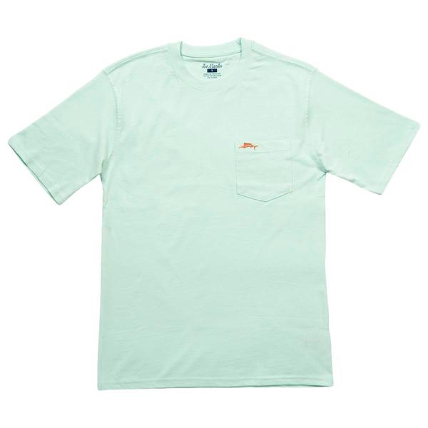 Mens Joe Marlin Perfect Storm Short Sleeve Pocket Tee with Fish alternate view