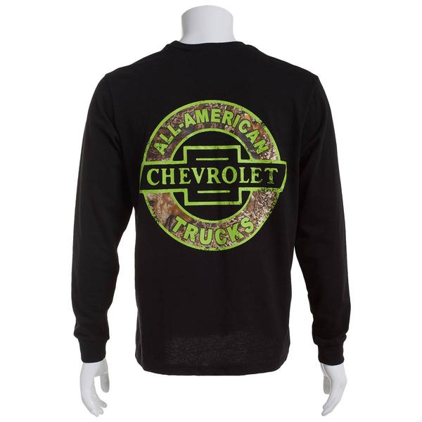 Mens Buckhorn River Chevrolet Graphic Long Sleeve Tee - Black alternate view