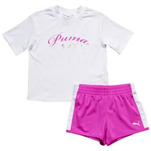 Girls (7-16) Puma(R) Puma Bracelet Tee w/ Tricot Short Set alternate view