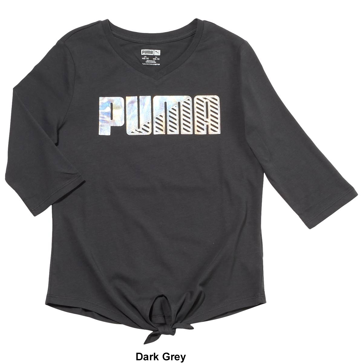 Girls (7-16) Puma Front Tie 3/4 Sleeve Tee