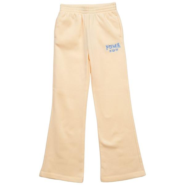 Girls (7-16) Puma(R) Fleece Lined Embroidered Logo Flared Pants