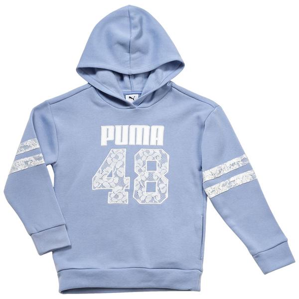 Girls (7-16) Puma(R) Lace Number Fleece Lined Hoodie