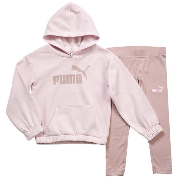 Girls (4-6x) Puma(R) Logo Hoodie & Leggings Set