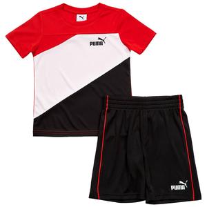 Boys (4-7) Puma(R) 2pc. Short Sleeve Tee & Shorts Set - Red