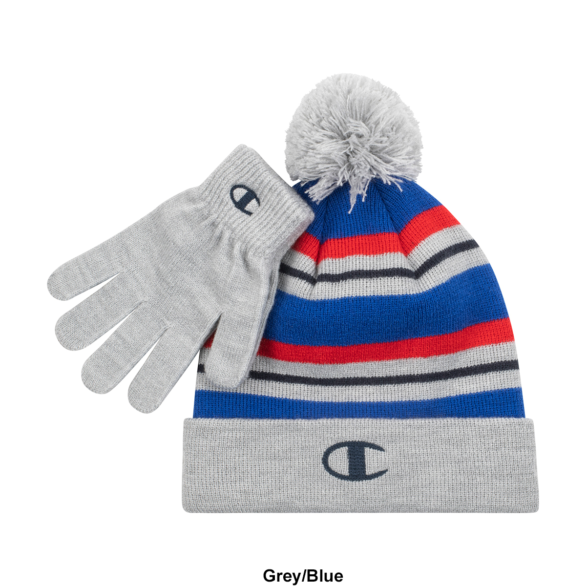 Boys Champion Expo Pom Hat And Gloves Set