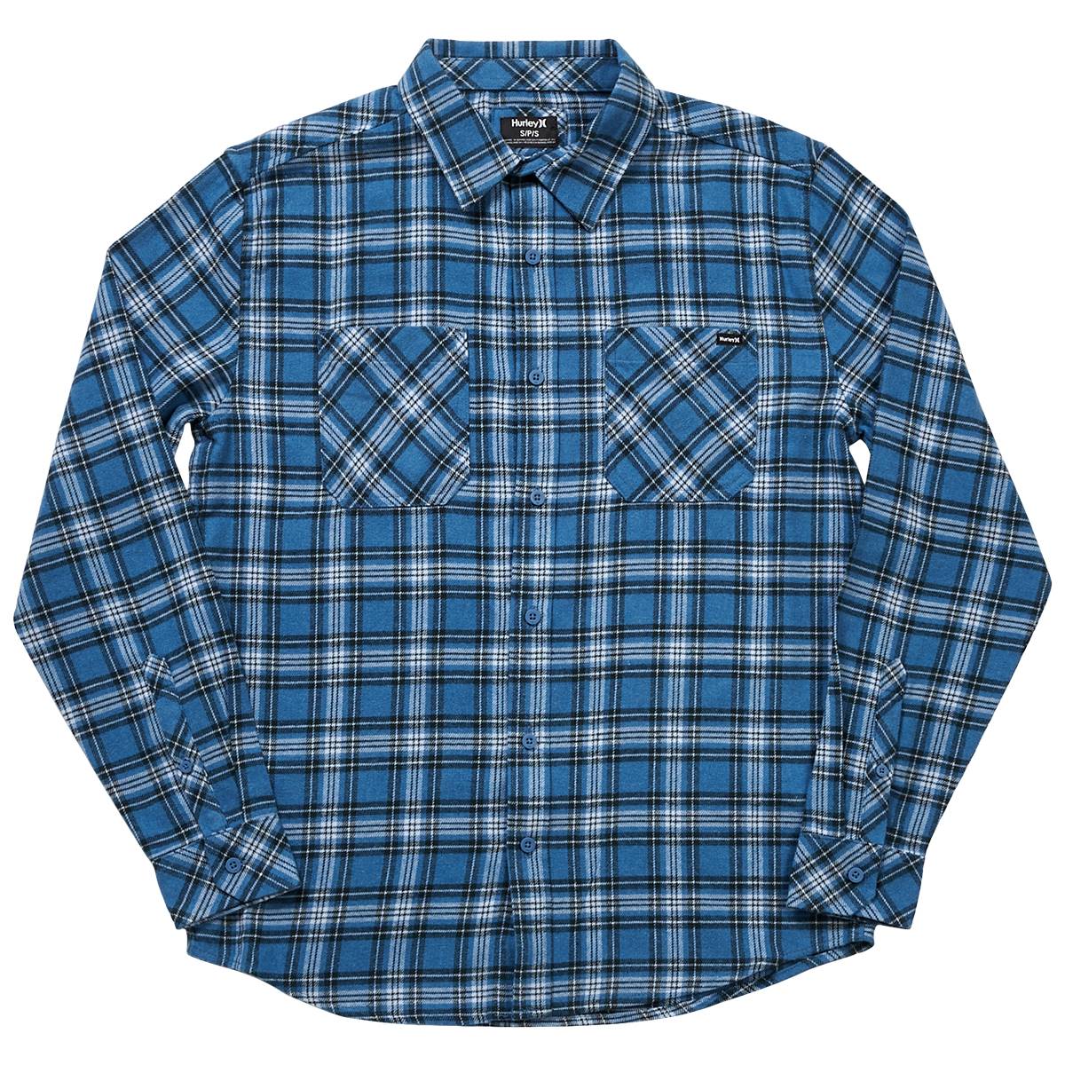 Young Mens Hurley Double Chest Pocket Flannel Shirt