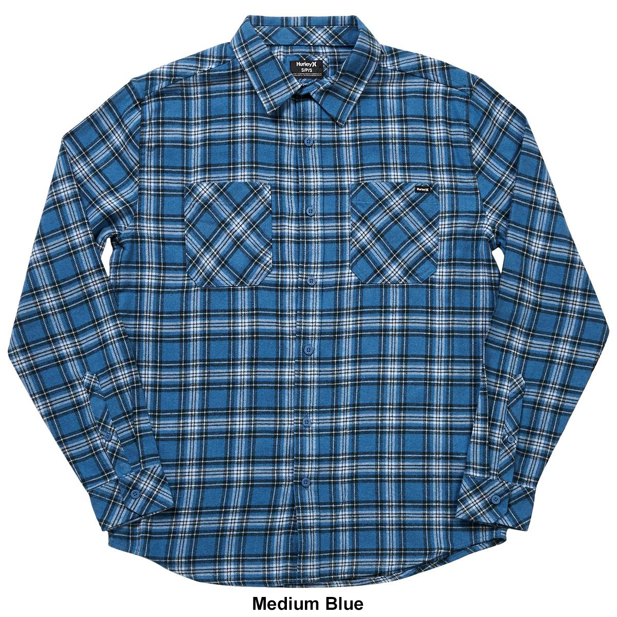 Young Mens Hurley Double Chest Pocket Flannel Shirt