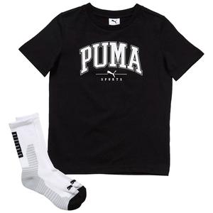 Boys (8-20) Puma(R) 2pc. Short Sleeve Tee & Crew Socks  - Black