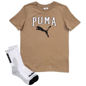 Boys (8-20) Puma(R) 2pc. Short Sleeve Tee & Crew Socks alternate view