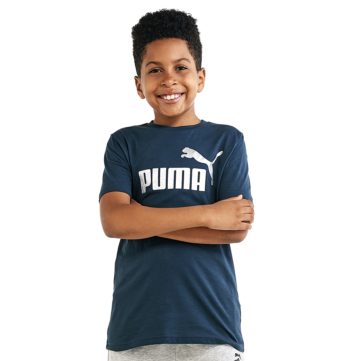 Boys (8-20) Puma(R) Power Pack Short Sleeve Jersey Logo Tee