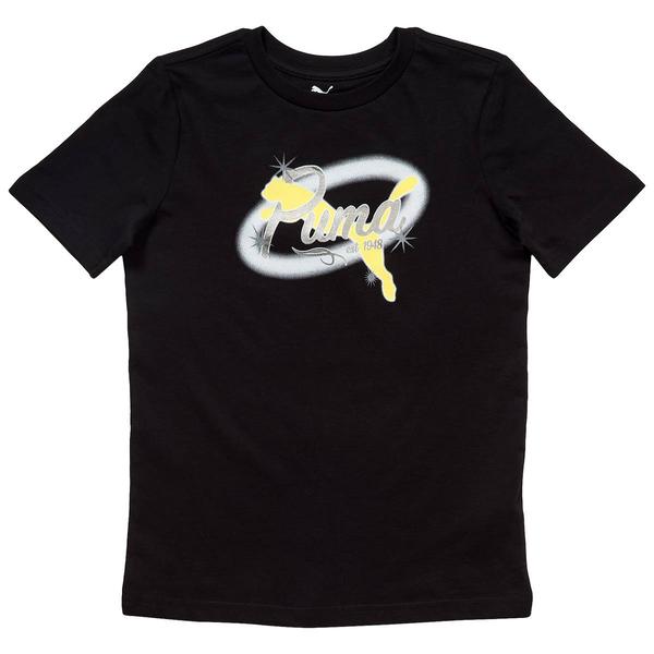 Boys (8-20) Puma(R) Airbrush Short Sleeve Tee - Puma(R) Black