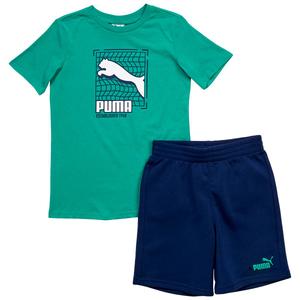 Boys (8-20) Puma(R) Tee & Shorts Set - Vibrant Green