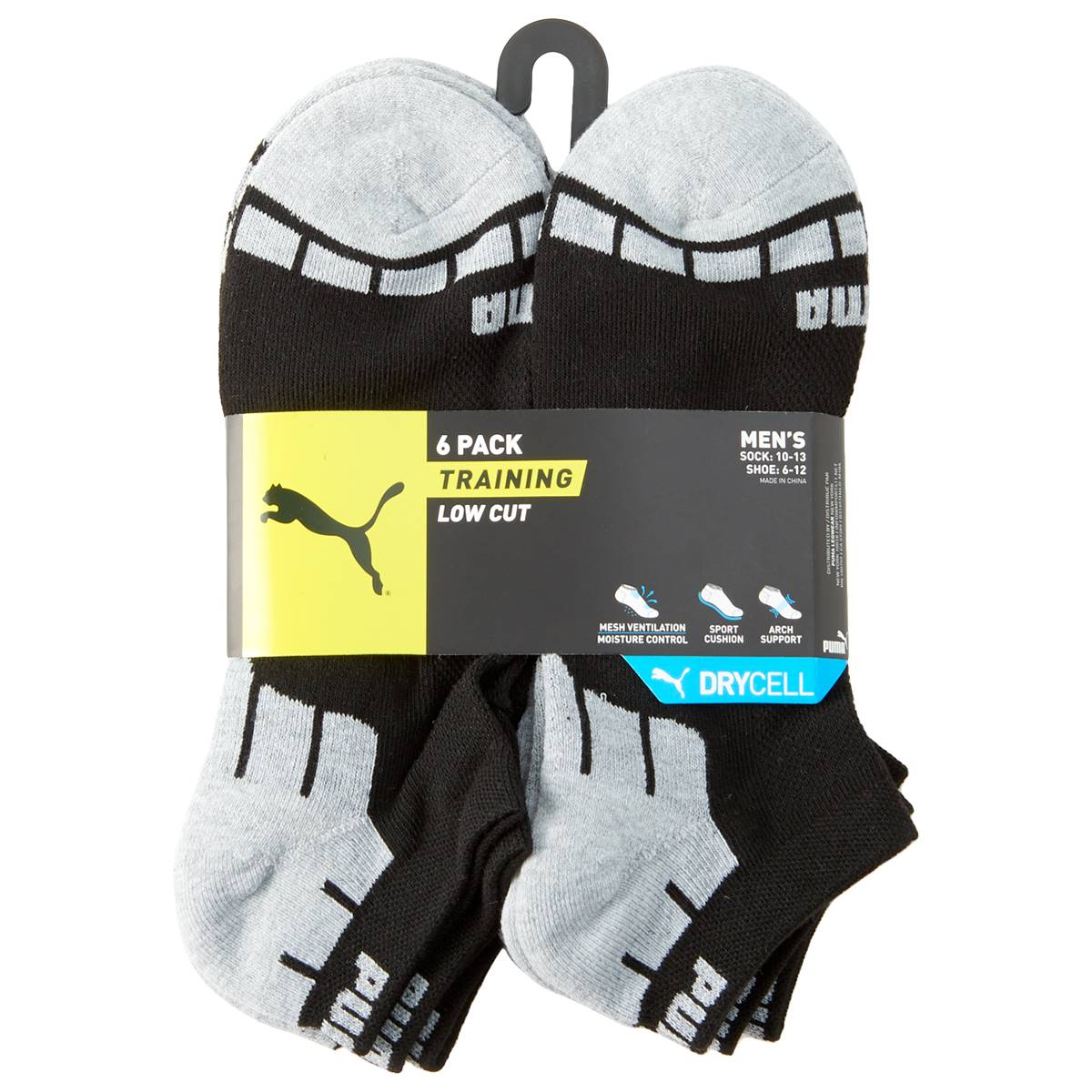 Mens Puma 6pk. Terry Low Cut Socks