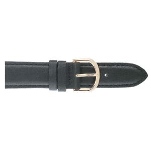 Unisex Watchbands 2 Go Genuine Padded Leather Black Watchband