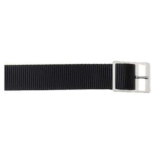 Unisex Watchbands 2 Go 18mm Black Nylon Watch Band
