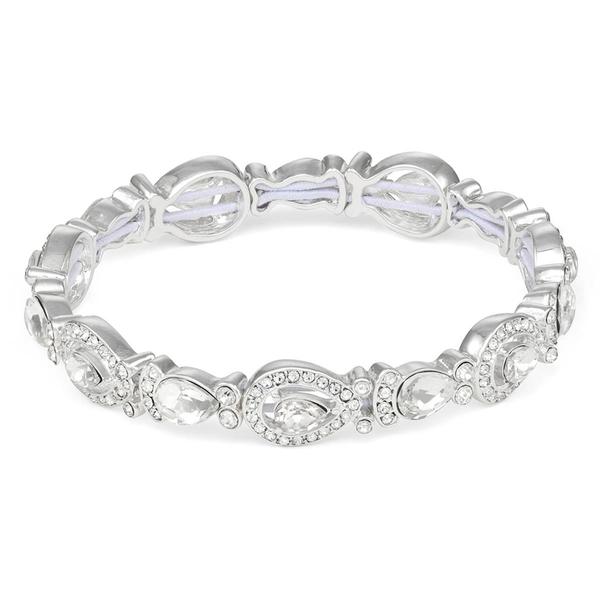 You're Invited Silver-Tone Crystal Stretch Bracelet