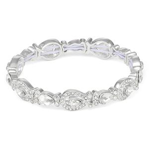 You're Invited Silver-Tone Crystal Stretch Bracelet