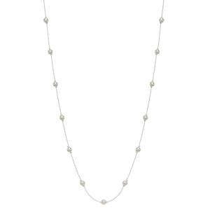 You're Invited White Faux Pearl Illusion Strandage Necklace