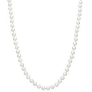 You're Invited Silver-Tone White Faux Pearl Necklace