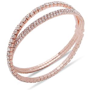 You're Invited Rose Gold-Tone Crystal Coil Bracelet