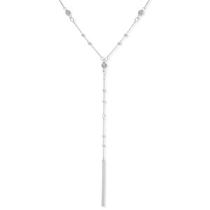 You're Invited Silver-Tone Bar Pendant Y-Necklace