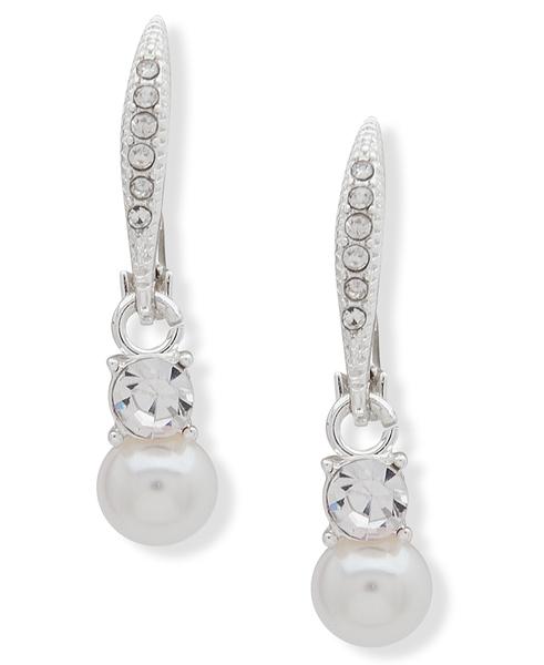 You're Invited Silver Crystal Leverback Earrings