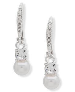 You're Invited Silver Crystal Leverback Earrings