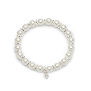 You're Invited Silver-Tone Pearl Stretch Bracelet